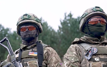 UK Armed Forces train Ukrainian recruits on Operation Interflex B-roll