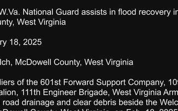 B-Roll: W.Va. National Guard assists in flood recovery in Welch, McDowell County, West Virginia