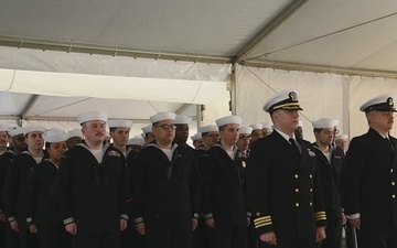 AFN Naples - USS Mount Whitney Change of Command B Roll