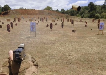 B-Roll: 173rd Airborne Brigade conducts M9 live-fire weapons familiarization in Kenya during Justified Accord 2025
