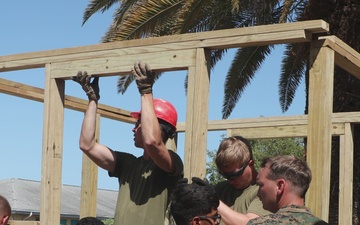 Marines with MWSS-272 undertake construction projects in the Bahamas