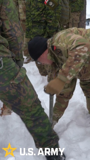 10th Mountain, 11th Airborne Division, Canadian Soldiers train with Finnish Tents