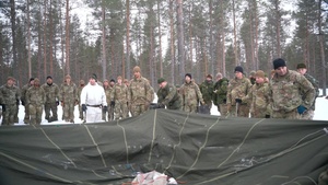 10th Mountain, 11th Airborne Division, Canadian Soldiers train with Finnish Tents