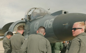 Marine Attack Squadron 231 tow AV-8B II Harrier to Pima Air and Space Museum B-Roll