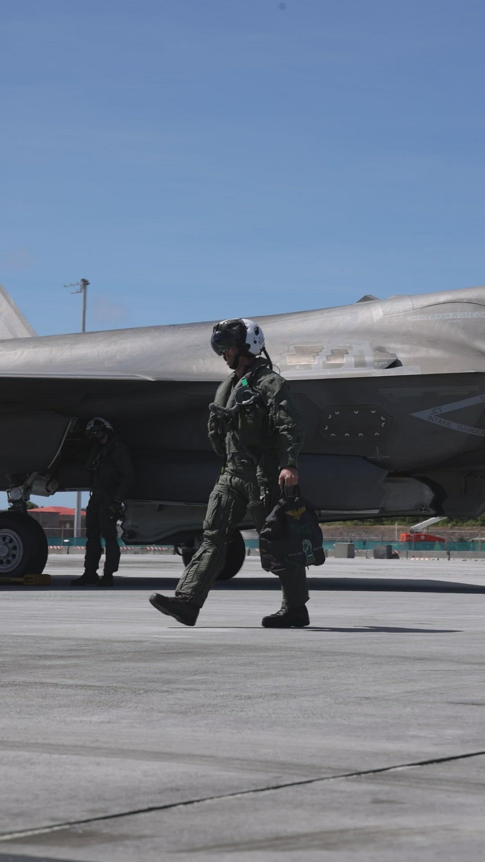 U.S. Marine Corps F-35B Lightning II aircraft with Marine Fighter Attack Squadron (VMFA) 121, Marine Aircraft Group 12, 1st Marine Aircraft Wing take off from Andersen Air Force Base, Guam, during Cope North 25, Feb. 18, 2025. CN25 showcases the importance of cooperation and partnership in maintaining a stable and secure Indo-Pacific region and highlights the U.S. commitment to working with Allies and partners to promote peace and prosperity. (U.S. Marine Corps video by Cpl. Chloe Johnson)