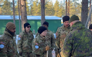 Virginia Army National Guard Soldiers train on Finnish 12-man modular Arctic tent during Arctic Forge 25