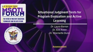Situational Judgment Tests for Program Evaluation and Active Learning