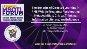 The Benefits of Directed Learning in PME Writing Programs - Accelarating Metacognition, Critical Thinking, Information Literacy, and Influence