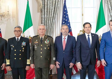 Secretary of State Marco A. Rubio hosts a U.S.-Mexico interagency meeting with Mexican Foreign Secretary Juan Ramon de la Fuente at the Department of State