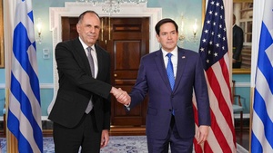 Secretary Rubio meets with Greek Foreign Minister Giorgos Gerapetritis at the Department of State