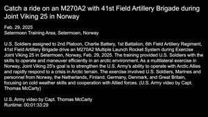 Catch a ride on an M270A2 with 41st Field Artillery Brigade during Joint Viking 25 in Norway