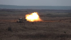 M1 Abrams Tanks Conduct Live Fire in Poland