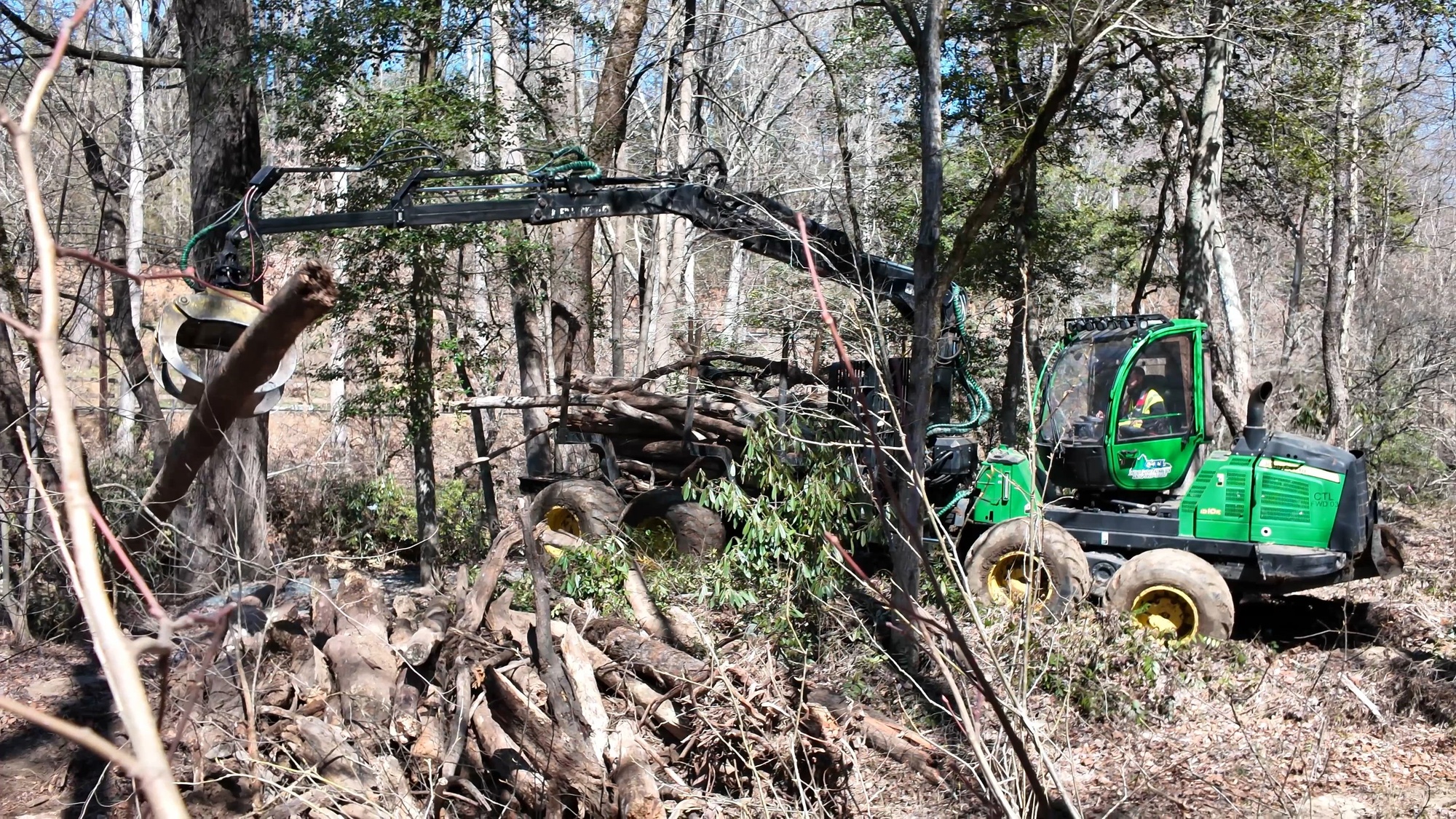 U.S. Army Corps of Engineers, Wilmington District clears waterway debris on Bryson City Island Park in Swain County, N.C., Mar. 2, 2025. (U.S. Army Corps of Engineers video by Charles Delano)_
