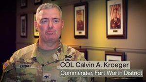 Col Calvin A. Kroeger Welcome Message to the USACE SWF