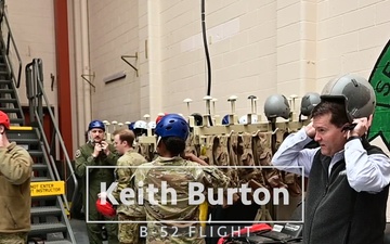 Caddo Schools Superintendent, Keith Burton, Flies with the 96th Bomb Squadron