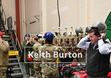 Caddo Schools Superintendent, Keith Burton, Flies with the 96th Bomb Squadron