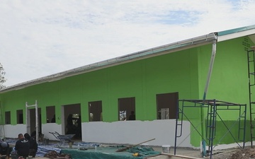 U.S. Air Force Airmen along with members of the Royal Thai Armed Forces built a school during Joint Exercise Cobra Gold