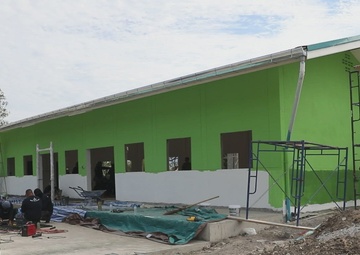 U.S. Air Force Airmen along with members of the Royal Thai Armed Forces built a school during Joint Exercise Cobra Gold