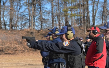 B-Roll: Coast Guard Station Curtis Bay trains at gun range for security readiness