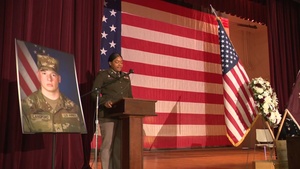 Memorial service for PV2 Jacob D. Langford, 188th Medical Battalion