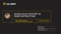 Good Faith Effort in Subcontracting