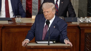 President Trump addresses a joint session of Congress