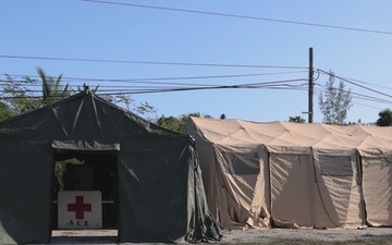 U.S. Marines and Sailors with II MEF engage in a medical and dental civil action program in the Bahamas