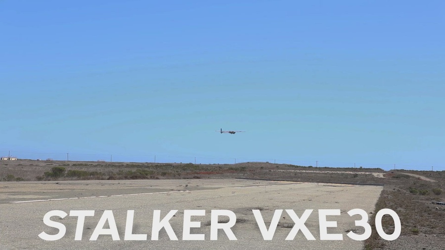 U.S. Marines with 1st Light Armored Reconnaissance Battalion, 1st Marine Division, provide aerial reconnaissance with the VXE30 Stalker during Project Convergence Capstone 5 (PC-C5) on San Clemente Island, California, March 8, 2025. PC-C5 showcases multi-domain concepts, demonstrates advanced future capabilities and tests future concepts for the Army, joint services, and multinational allies and partners. (U.S. Marine Corps video by Cpl. Michael Bartman)