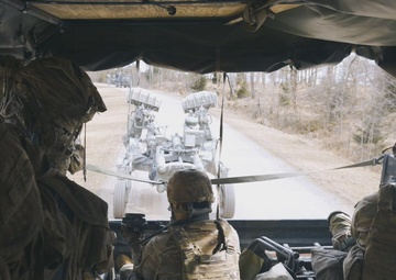 U.S. Army field artillery platoons train on fire support
