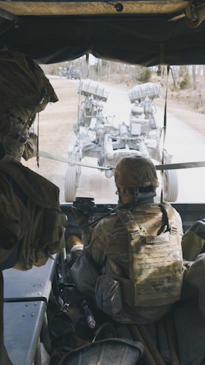 U.S. Army field artillery platoons train on fire support