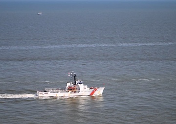 Coast Guard Cutter Reliance Patrols the Gulf of America