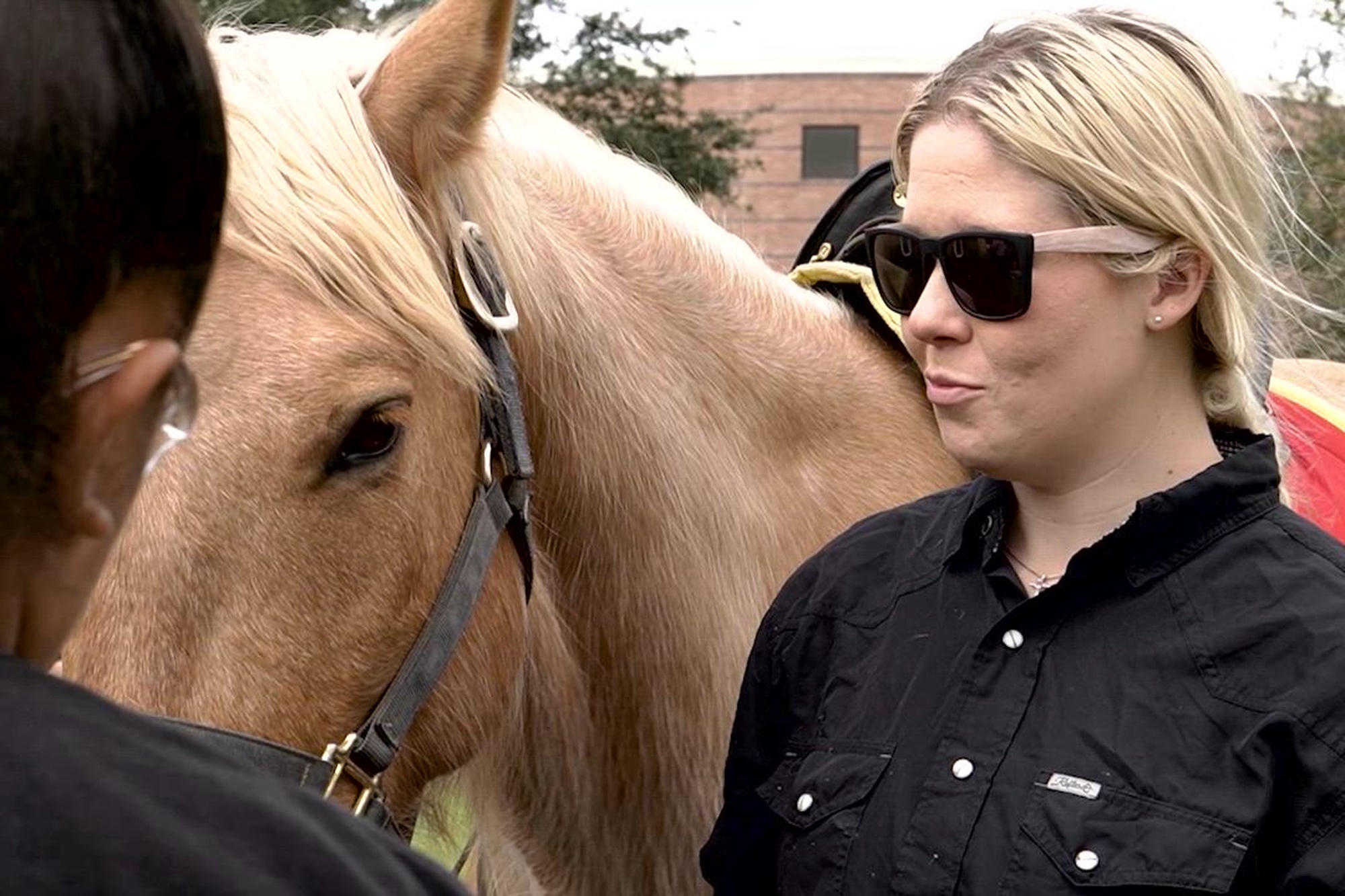 U.S. Marines with the Marine Corps Mounted Color Guard, Marine Corps Logistics Base Barstow, Calif., visit Alief Taylor High School in Houston, Texas, March 3, 2025. The Marines performed for the students and answered questions about their career and experiences. (U.S. Marine Corps video by Sgt. Ryan H. Pulliam)