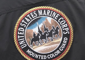 B-Roll: Marine Corps Mounted Color Guard visit Alief Taylor High School