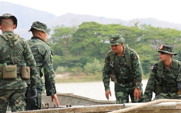 US Army and Royal Thai Army Conduct Combined Wet Gap Crossing Training during Hanuman Guardian 2025