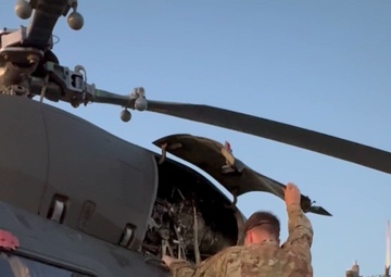 Warrant Officer Flight School Student Preflights Helicopter
