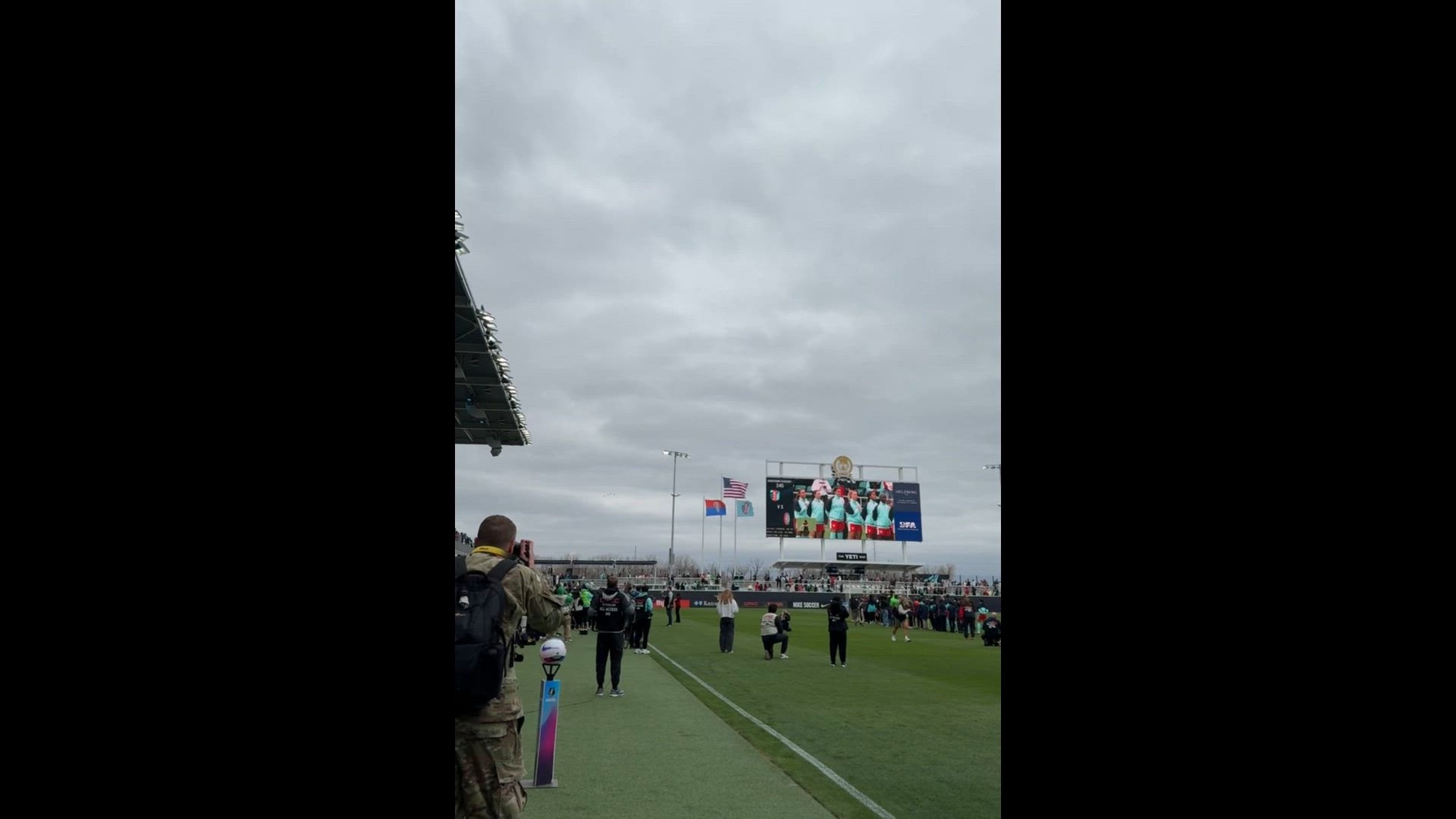 Whiteman Air Force Base supported the Kansas City Current home opener with a flyover of four T-38 Talon aircraft at Kansas City, Mo., March 15, 2025. The game was attended by 11,500 fans. (U.S. Air Force video by Tech. Sgt. Anthony Hetlage)