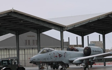 A-10 thunderbolt De-icing Operations BROLL