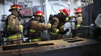 USS Bataan Conducts a General Quarters Drill