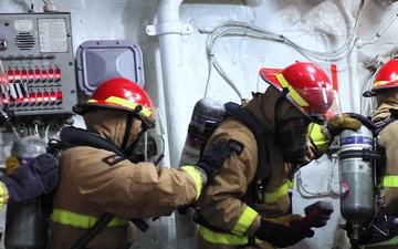 USS Bataan Conducts a General Quarters Drill