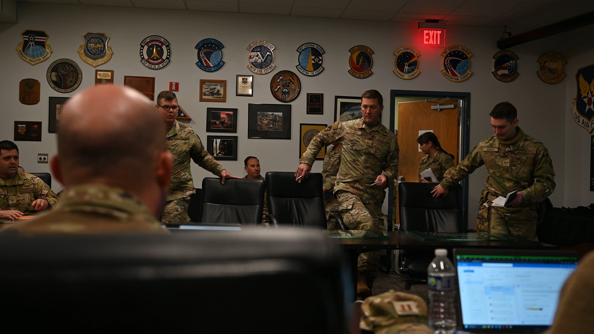 U.S. Air Force Public Affairs Agency Airmen participating in Scorpion Lens 2025 train on joint knowledge exchange and sensitive site exploitation scenarios at Joint Base Charleston, South Carolina, March 19, 2025. SL2025 is an AFPAA readiness training event that evaluates unit type code packages and emphasizes the development of combat camera and audiovisual technical and tactical skillsets. (U.S. Air Force video by SSgt Frank Rohrig)