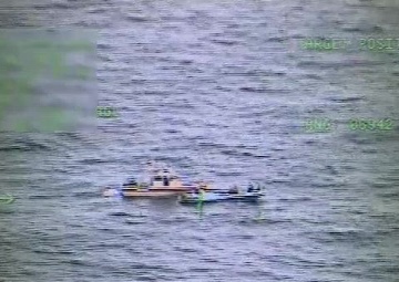 Coast Guard Cutter Stone's crew interdicts a suspected drug smuggling vessel off Mexico