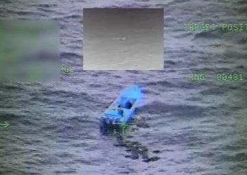 Coast Guard Cutter Stone's crew interdicts a suspected drug smuggling vessel off Ecuador