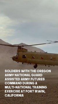 Oregon Army National Guard Conduct Heavy Lift Operations