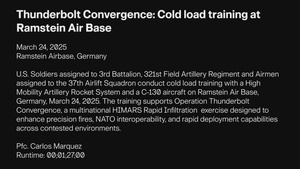 Thunderbolt Convergence: Cold load training on Ramstein Air Base