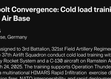 Thunderbolt Convergence: Cold load training on Ramstein Air Base