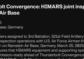 Thunderbolt Convergence: HIMARS joint inspection on Ramstein Air Base