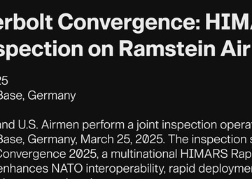 Thunderbolt Convergence: HIMARS joint inspection on Ramstein Air Base
