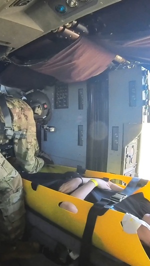 REEL: National Guard Soldiers conduct joint tail-to-tail patient transfer during Patriot 25