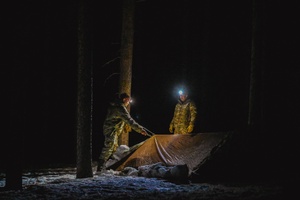 Malmstrom Airmen participate in a winter survival beta course