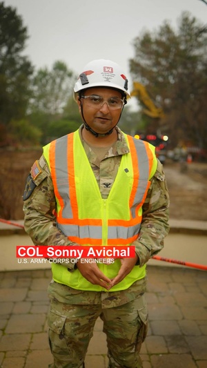 COL Avichal celebrates 1000 properties cleared of ash and debris in Altadena, CA.